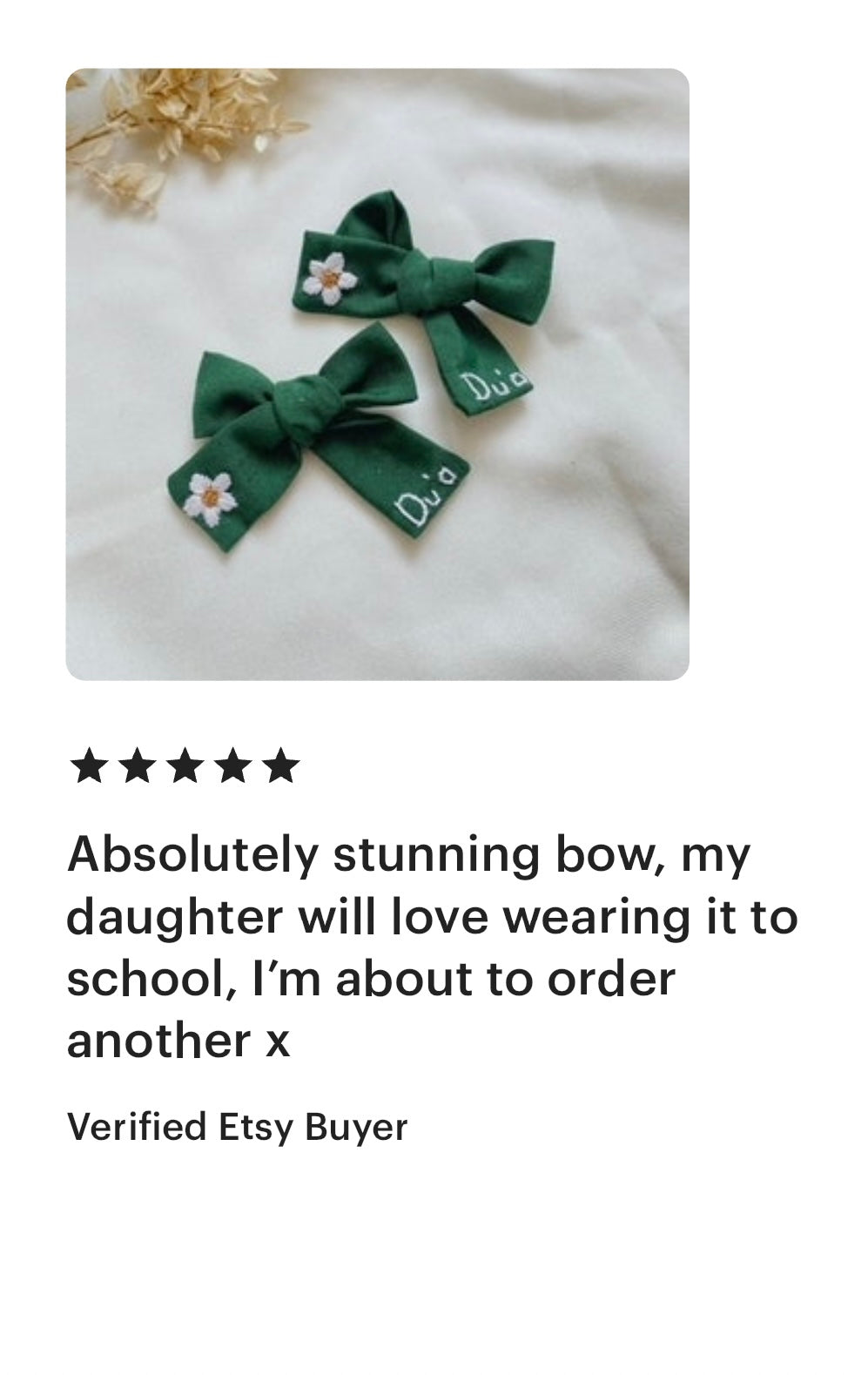 Monogrammed Pigtail Bow Set