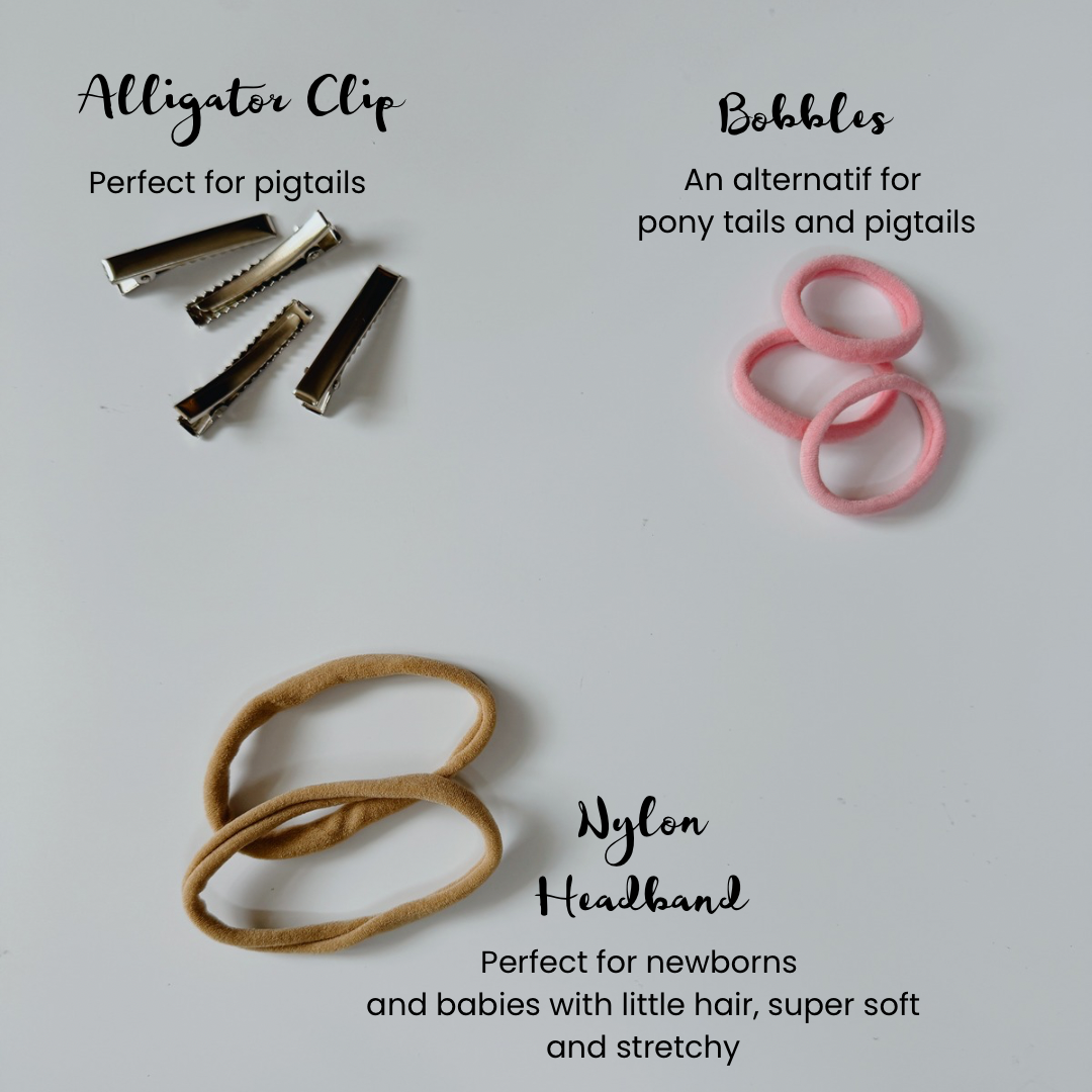 Monogrammed Pigtail Bow Set