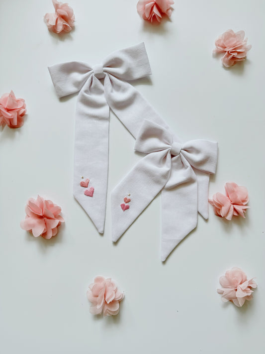Herat Embroidered Long Tail Mummy&Me Bows