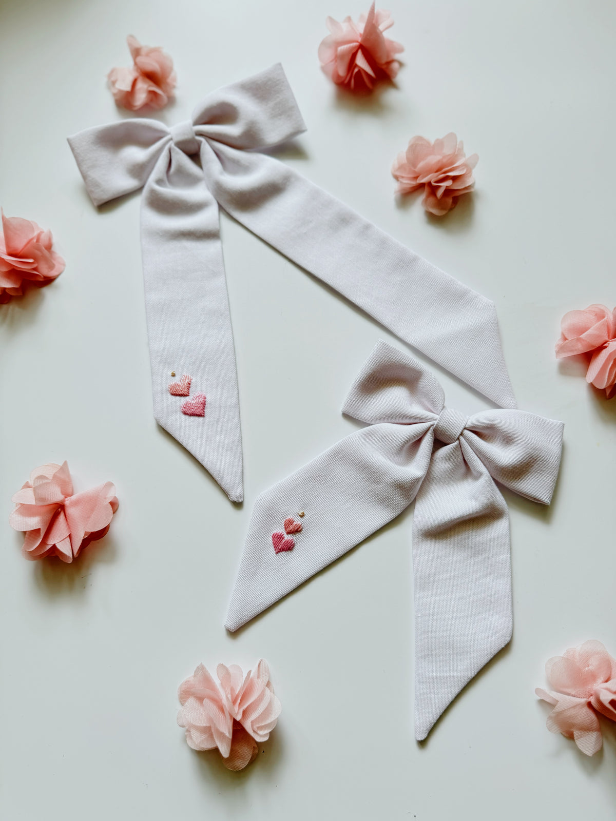 Herat Embroidered Long Tail Mummy&Me Bows